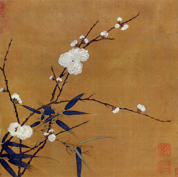 馬麟梅竹圖頁