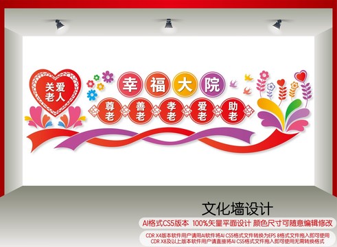 幸福大院文化墻設(shè)計