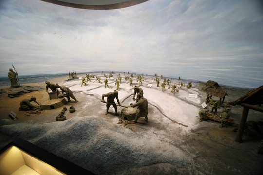 古代海盐制作场景