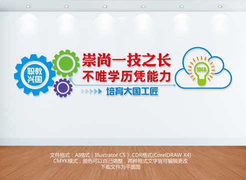 職業(yè)教育學校文化墻