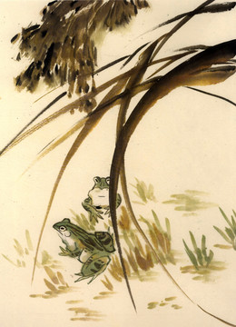 青蛙國畫