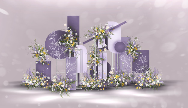 香芋紫婚禮迎賓