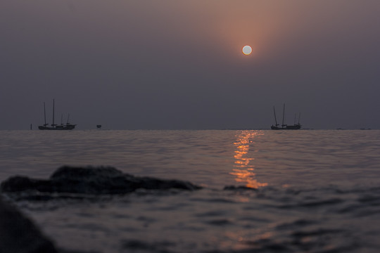 太湖日出风光