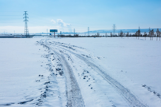 雪地车辙