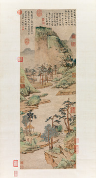 文徵明雨余春樹圖