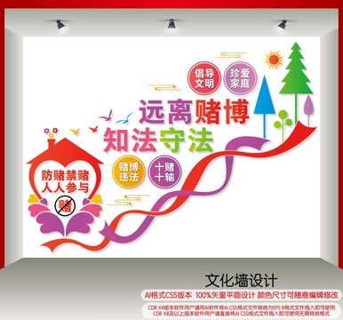 禁賭樓梯文化墻