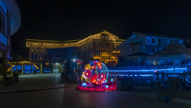 道养小镇古越水街夜景7