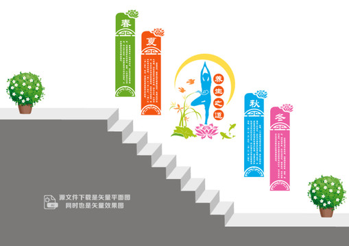 春夏秋冬養(yǎng)生樓梯文化
