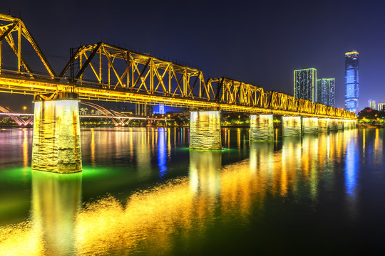 柳州铁桥夜景