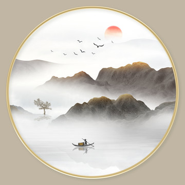 山水裝飾畫