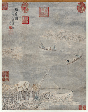 陸治捕魚圖