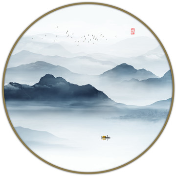 抽象意境水墨畫