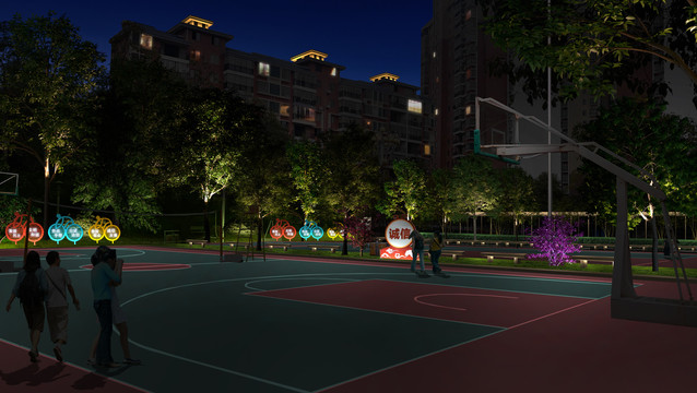 園林夜景效果