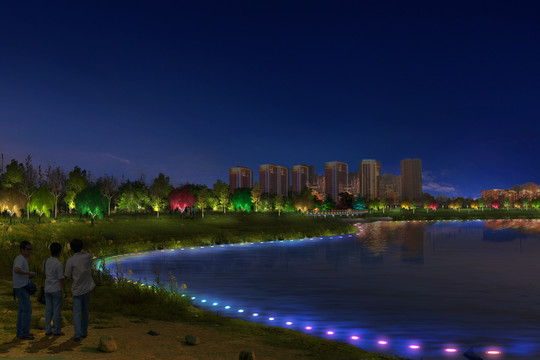 園林夜景效果