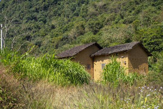 乡村泥砖房