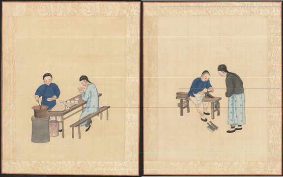 唐岱賣元宵磨刀