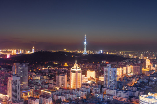 青岛城市风景夜景