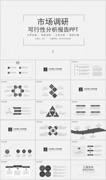 简约风市场调研分析报告PPT