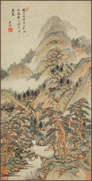 王鑒溪山仙館圖