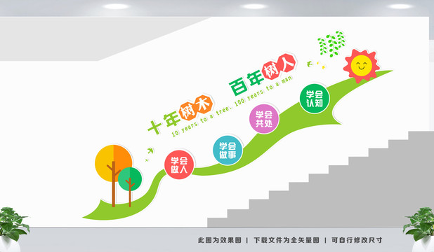 學(xué)校文化樓梯文化墻