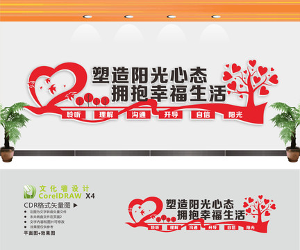 心理輔導(dǎo)室文化墻