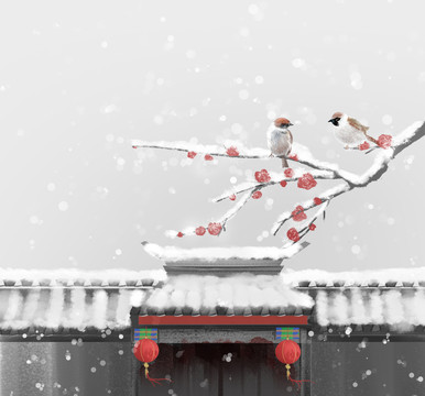 水墨冬季