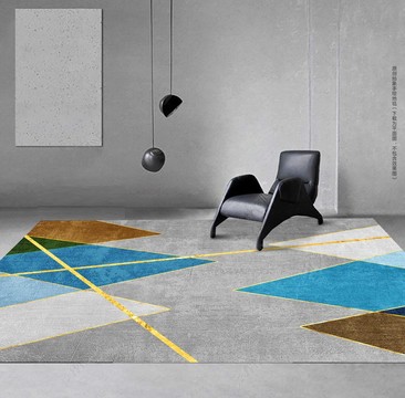 地毯地垫北欧几何抽象设计