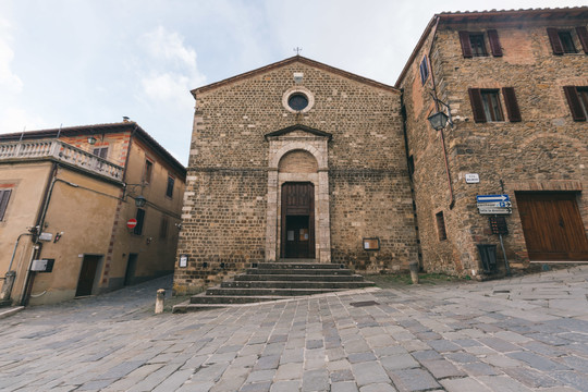 意大利中世纪古城蒙塔尔奇诺街景