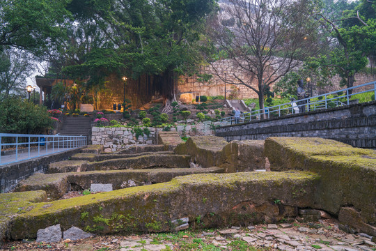 澳门古城墙和旅游风光