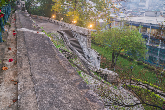 澳门古城墙和旅游风光