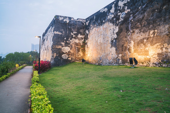 澳门古城墙和旅游风光