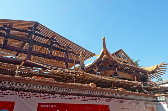 中式传统屋梁架构