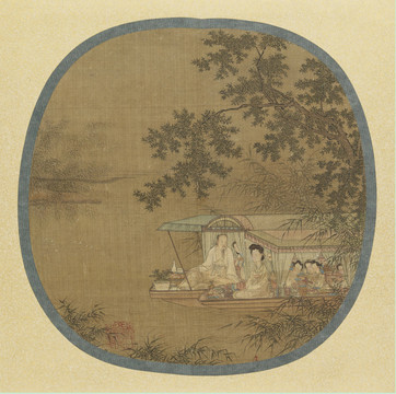 仇英船人形圖