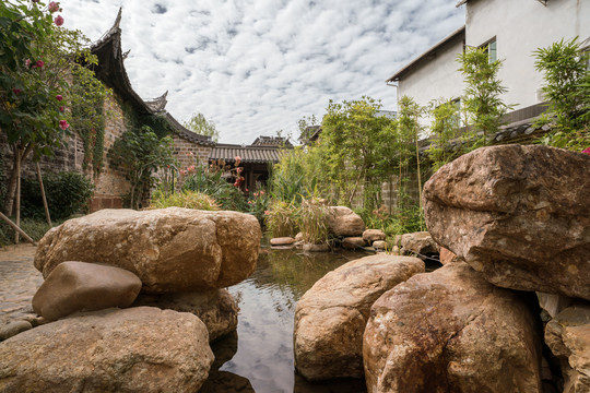 福建长汀卧龙书院旅游景点园林