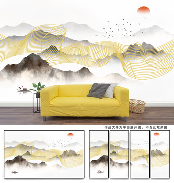 中國(guó)風(fēng)水墨山水背景