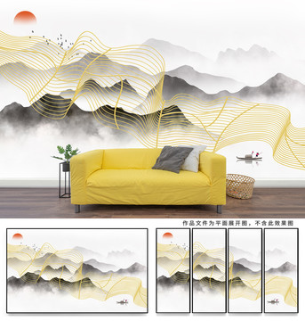 意境山水背景墻