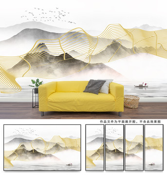 水墨山水裝飾畫
