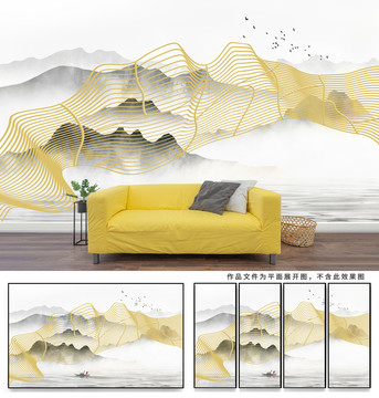意境山水背景墻