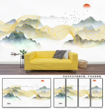 中國(guó)風(fēng)山水裝飾畫