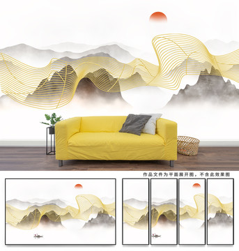 意境山水背景墻