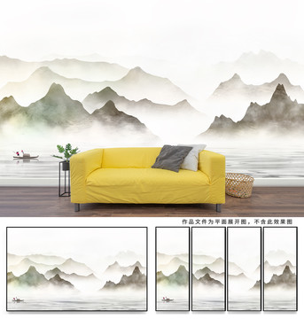 抽象山水掛畫壁畫