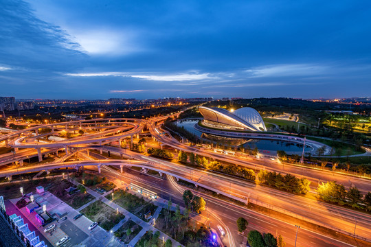 成都露天音乐公园夜景