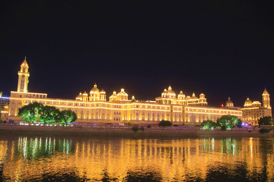 福建福州闽江夜游夜景