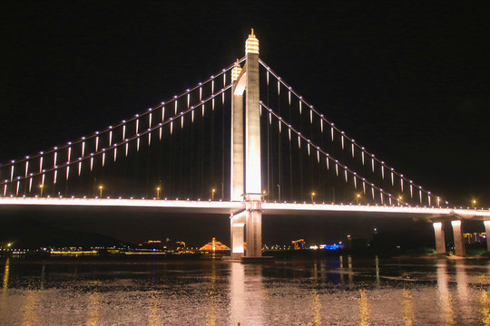 福建福州闽江夜游夜景