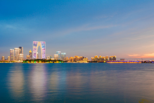 苏州金鸡湖夜景