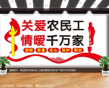 關(guān)愛農(nóng)民工文化墻