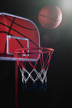 篮球投篮入网球类体育运动图片