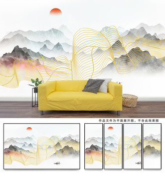 意境水墨山水畫