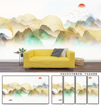 意境水墨山水畫