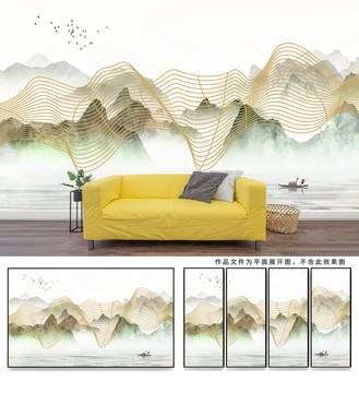新中式抽象山水